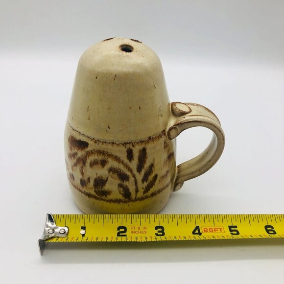 Vintage Becky Eiker Studio Pottery Ceramic Cheese Shaker and Cork Stopper Signed - Picture 9 of 9
